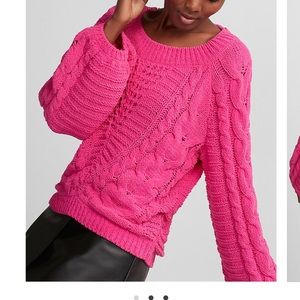 Express Hot Pink Sweater SIZE MEDIUM